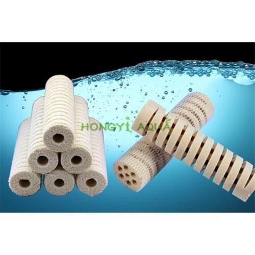 2pieces/lot spiral bacteria house porous bacteria house aquarium filter material bacterial stick nitrifying bacteria filter