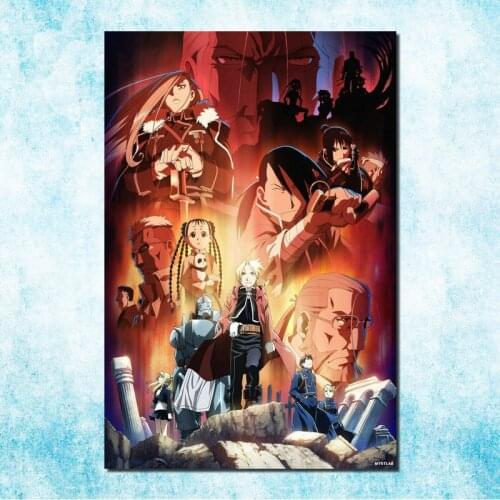 Fullmetal Alchemist Art Silk Canvas Poster Print 13x20 24x36 Inches Edward Elric Anime Wall Pictures For Room Decor-6