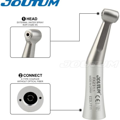 Dental contra angle handpiece air motor FX25 1:1 low speed push button external water spray with ball bearing