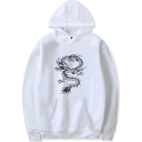 Street Casual Hip Hop Sweatshirts Men High-End Brand Hoody Plus Size Coat Jacket Hoodies Mens 2021 Chinese Dragon Print Hoodie