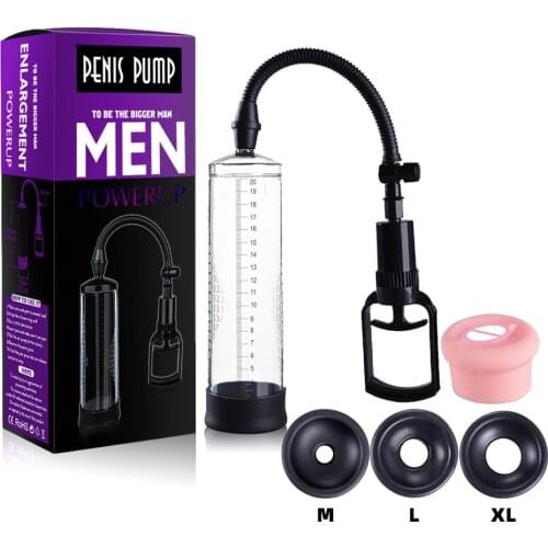Enlarge Penis Pump Penis Enlargement Vacuum Pump Penis Trainer Cock Dick Pro Extender Male Massager Pump Sex Toys For Men Penis