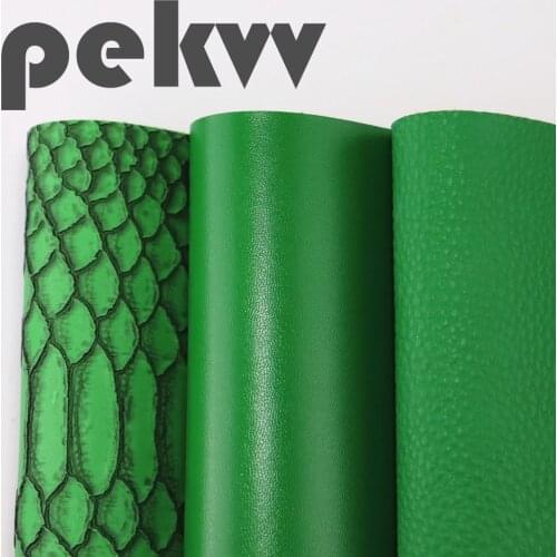 Green Faux PU Leather Fabric Synthetic Leather For Bows DIY sawing Accessories A4 Sheet 8"x11.8" 1piece FD011