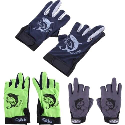 Practical 1 Pair Fishing Gloves Half Finger Skidproof Resistant New Cycling Fishing Anti-Slip Tool Fishing Accessories Hot Sale