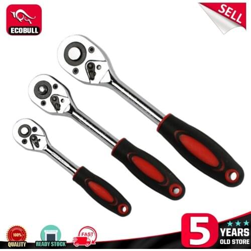 1pc Wrench 1/4" 3/8" 1/2" Steel High Torque Ratchet Wrench for Socket 24 Teeth Quick Release Wide Used Professional Hand Tools