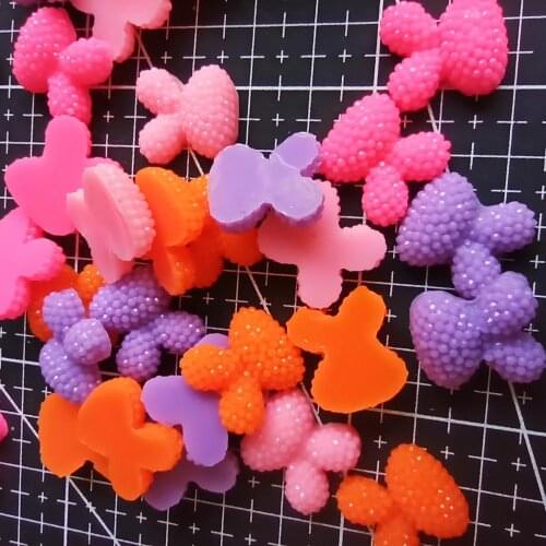 1pcs/lot Resin flat back rabbit with rhinestone 17mm Ornaments Micro landscape Ornaments Creative Home Gardening Decorations