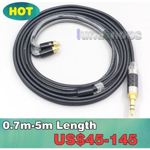 2.5mm 4.4mm XLR 3.5mm Black 99% Pure PCOCC Earphone Cable For Dunu dn-2002 LN007114