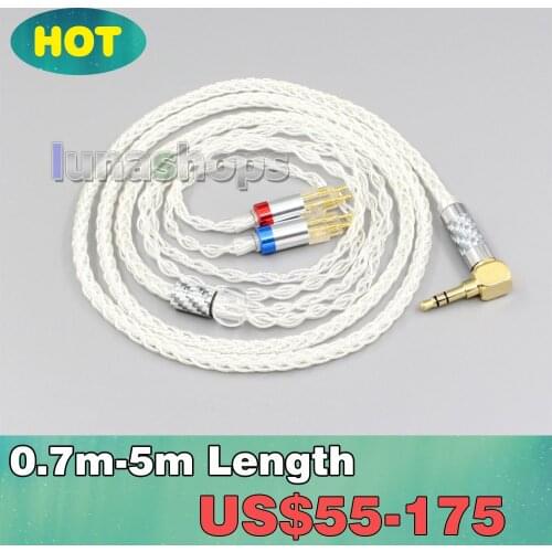 99.99% Pure Silver XLR 3.5mm 2.5mm 4.4mm Earphone CableFor Sennheiser HD580 HD600 HD650 HDxxx HD660S HD58x HD6xx LN006340