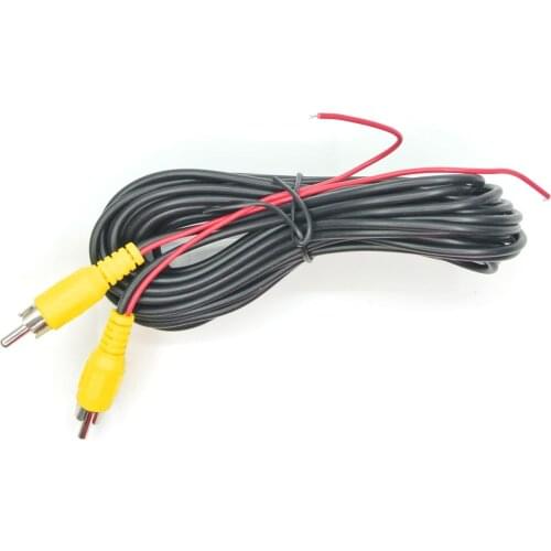 Car RCA Video Extension Cable For Auto Backup Camera with Detection Wire 6M/20FT