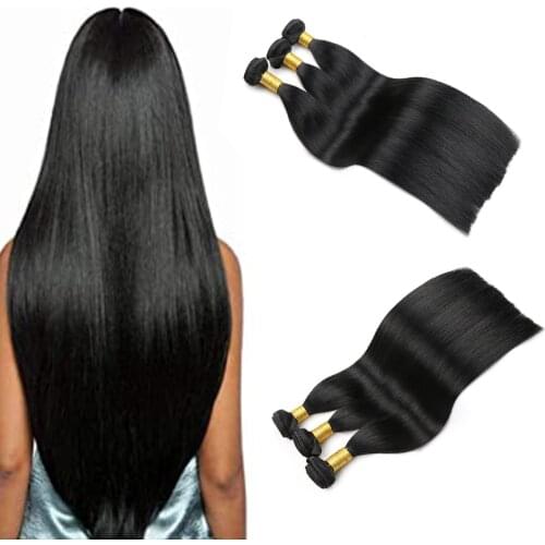 Toysww Brazilian Hair Bundles 18-24inch Human Hair Weave Extensions Brazilian Straight Virgin Human Hair Extensions