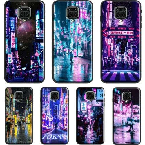 Neon Tokyo Seoul Case For Xiaomi Redmi Note 10 Pro 7 8 9S 8T Note 9 Pro Back Cover For Redmi 9A 9C 9T 7A 8A