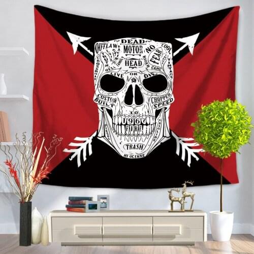Home Decorative Wall Hanging Carpet Tapestry Rectangle Bedspread Dead Head Hand Eye Pattern GT1102