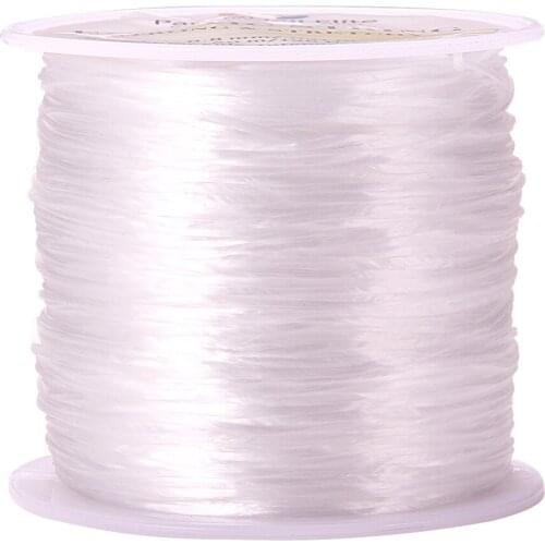 Jewelry Findings Elastic Fibre Wire Clear 0.8mm about 60m/roll