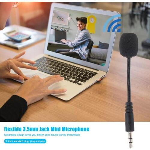 Flexible Mini 3.5mm Jack Plug Wired Audio Microphone Mic for Computer Laptop PC Fast and Accurate Data Transmission Ensures
