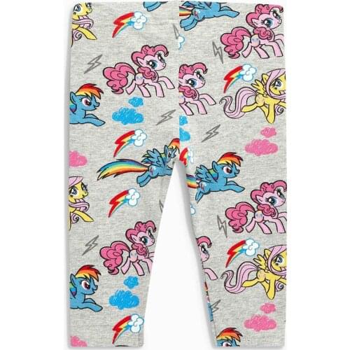 Jumping Meters Rainbow Unicorn Girls Leggings Flower Applique Kids 100% Cotton 2018 Brand Brand Children Trousers Pants Clothes