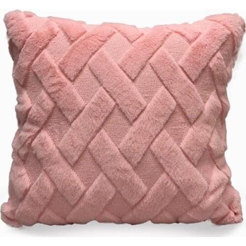 Classic Cushion Cover Couch Geometric Plush Pillow Case 8 Colors Decor Sofa Throw Pillow Cover Square Decoration Home 43x43cm