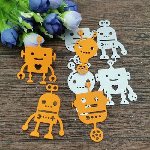 Robot combination Shaker Metal Cutting Dies Stencils For DIY Scrapbooking Decorative Embossing Handcraft Die Cutting Template