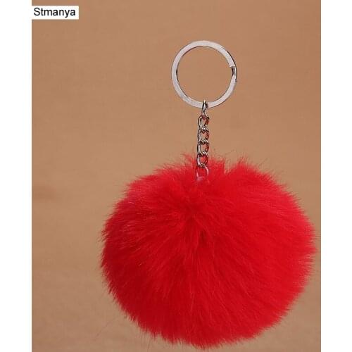 Hot Men Furry Hairball Pendant High Quality Key Chain Business Fashion Accessories New Women Best Party gift Jewelry K2044
