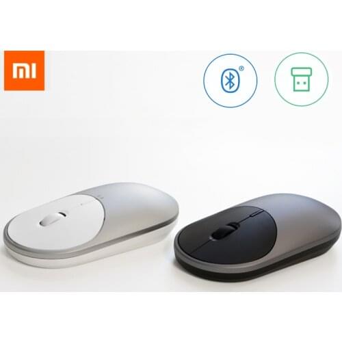 Xiaomi Mi Portable Mouse 2 Bluetooth Mouse Mini Portable Flat Travel Wireless Mouse Quiet Ultra-Thin Mice Compatible With Laptop