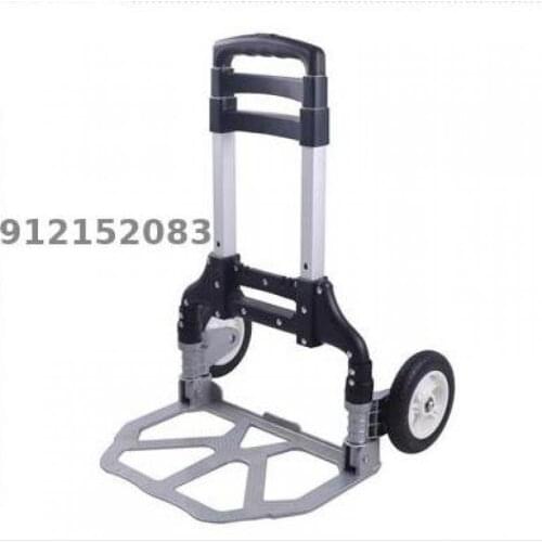Multifunctional Folding Portable Trolley Home Grocery Shopping Cart Luggage Trolley Aluminum Two-wheel Moving Truck Hand Trailer