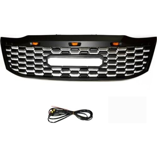 AUTO EXTERIOR PART MODIFIED FRONT ABS MESH MASK TRIMS COVER RACING GRILLE GRILLS FIT FOR HILUX VIGO 2012-2014 GRILL PICKUP CAR