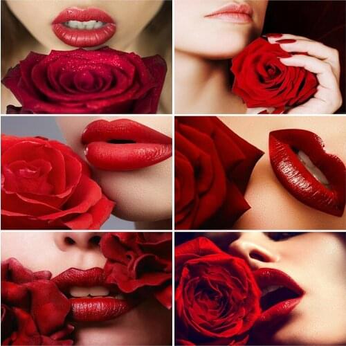 MomoArt Diamond Embroidery Rose Full Square Drill Diamond Mosaic Flower Picture Rhinestones Art Painting New Arrival Handicraft