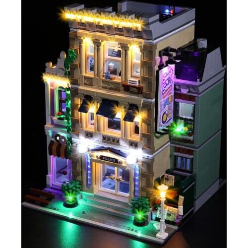 Led Lighting Set for 10278 Police Station Toy Building Kit (NOT include The Lego Set)