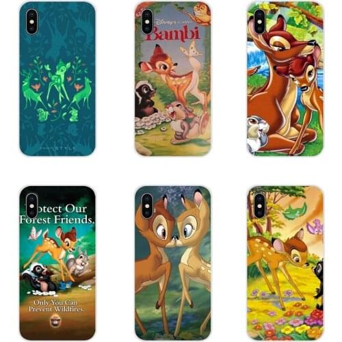 TPU Transparent Cases Covers United States Bambi Deer Animation For Motorola Moto X4 E4 E5 G5 G5S G6 Z Z2 Z3 G G2 G3 C Play Plus