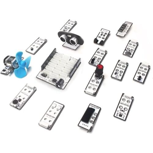 Robot Sensor for Arduino Microbit Light Sound Accelerometer Color OLED Infrared Ultrasonic RGB Temperature Touch Line Knob Fan