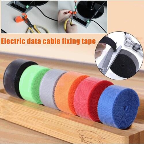 Self-Attaching Nylon Cable Ties Hook-and-Loop Cable Storage Organizer Tape for Cable Wire ALI88