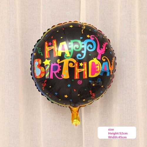 18inch round aluminum birthday balloon birthday party decoration balloon wholesale childrens toys