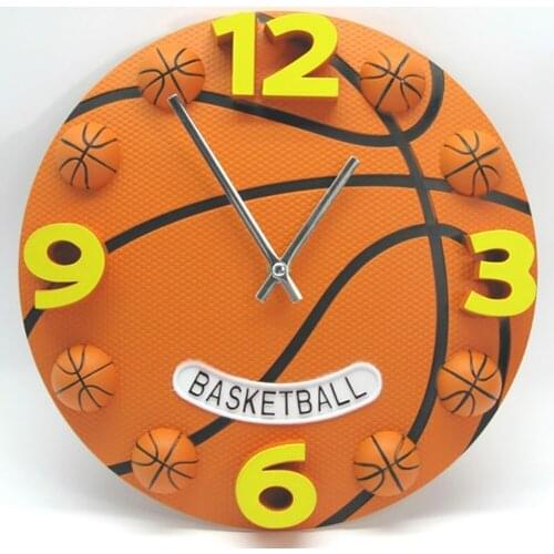 Sport Basketball Football Analog Wall Clock Home Decor Souvenir Kids Children Gifts Arabic Modern Decoration Gaming Room Z028