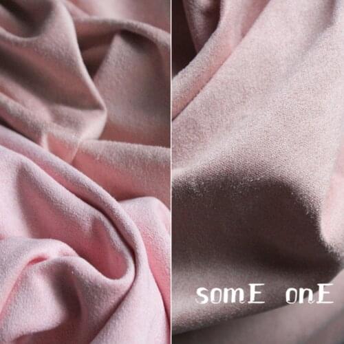 Suede Fabric Pink Faux Suede Fleece DIY Sofa Pillow Decor Autumn Winter Coat Clothes Dress Designer Fabric 0.4mm