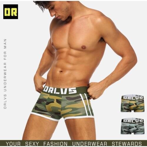 ORLVS camouflage underwear fast cotton mens breathable hip comfortable boxer pants OR144 beach shortsT