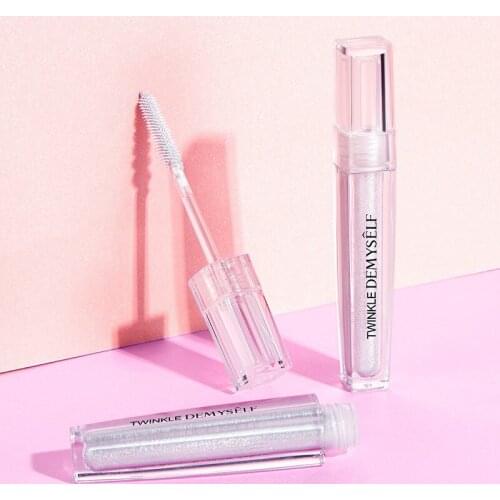 Crystal Silver Glitter Charm Mascara Cream Lasting Anti-Makeup Easy to Apply No Blooming Mild Non-Irritating Mascara Cream