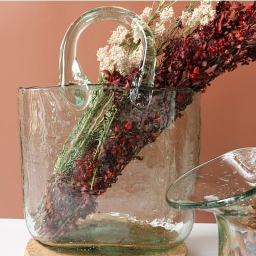 Flower Vase for Table Decoration Living Room Glass Vase Mariage Tabletop Terrarium Glass Containers Handmade Flower Glass Vase