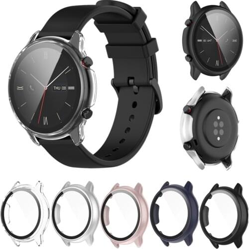 Protection Case For Huami Amazfit GTR 2 2e Watch Cover Tempered Glass Screen Protector Sleeve PC Shell For Amazfit GTR2 eSIM