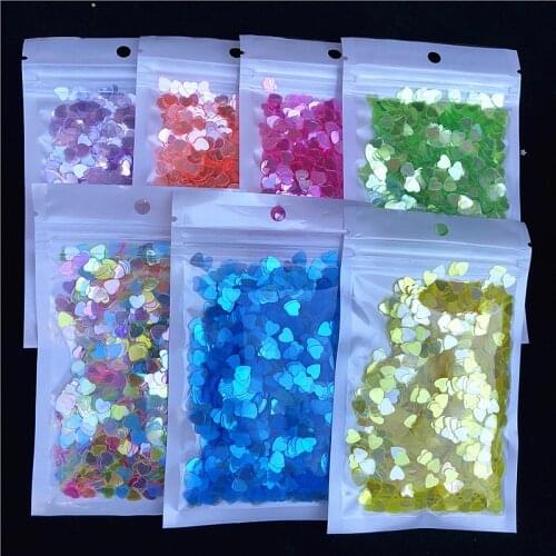 10g/lot 6mm Love Heart Nail Sequin Glitter For Craft DIY Slime Sequins Paillettes Nails Art Manicure,Wedding Decor lentejuelas
