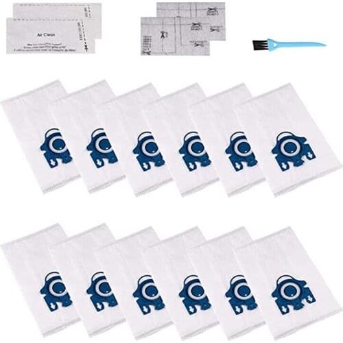 12 Packs Replacement for Miele Airclean Efficiency Dust Bags for Miele GN Type Vacuums Replace Miele Vacuum Bags Part