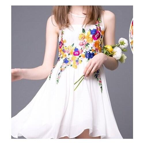 2PCS 3D Embroidery Lace Flowers Patch DIY Handmade Accessories Multi-layer Lace Flowers Decorative RS761