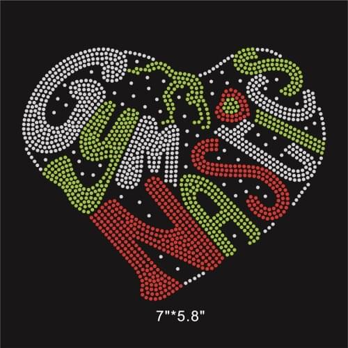 2pc Gymnastic heart strass applique hot fix motif iron on crystal transfers hot fix rhinestone designs iron on transfer patches