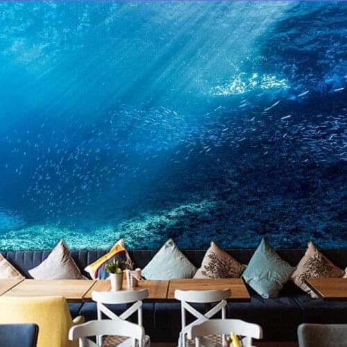 3d underwater world ocean couple room mural dining room living room bedroom ceiling childrens room wallpaper custom size