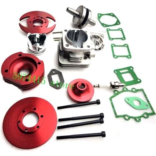 44mm Cylinder Assy Big Bore 44-6 Kit Set 2 Grooves For 47cc 49cc Mini Dirt ATV Pocket Bikes Minimoto