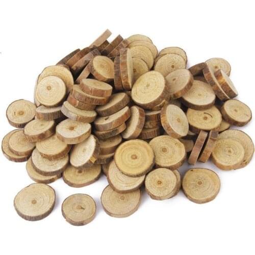 50pcs 1.5-3CM Wooden Scrapbooking Art Collection Craft for Handmade Accessory Sewing Home Decoration Wedding Decor
