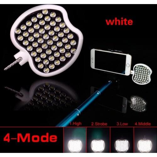 54 LED Apple Shape Fill Flash Light Lamp Selfie 4mode Universal Fill Flash Light Mobile Phone Lens Only 3.5mm audio phone
