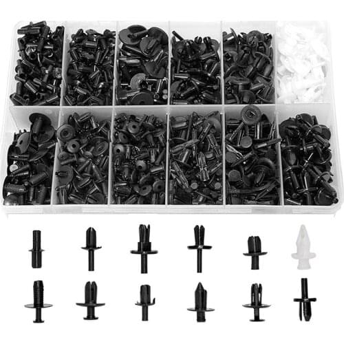 700 PCS Boxed Mixed Car Door Bumper Panel Fender Retainer Push Rivet Fastener Clips Plastics 12 Sizes
