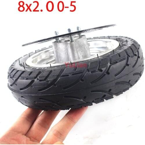 8*2.00-5 Tubeless Wheel Tyre +disc 8x2.00-5 wheel hub Pocket Bike MINI Bike Electric Wheelchair Wheel Motor