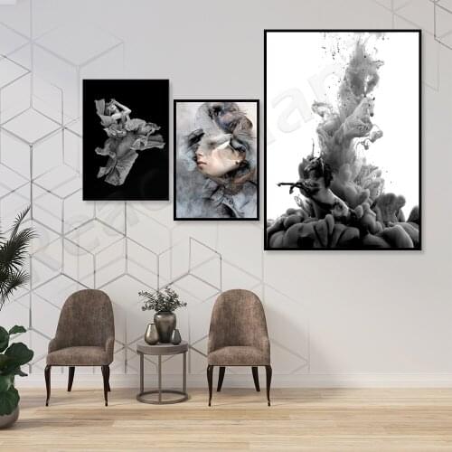 Abstract wall art prints, flying dove, horse, ballerina, female dance art prints, abstract home decoration fashion art deco post