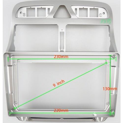 9 INCH Car Audio Frame GPS Navigation Fascia Panel Car dvd Plastic Frame Fascia is suitable for 2002-2013 PEUGEOT 307