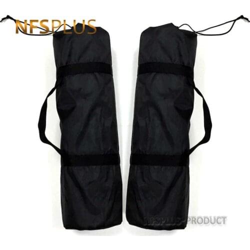 Black Nylon Carry Bag Backpack Length 50cm Diameter 15cm Cylindrical Waterproof Underbed Storage Bag Reusable Drawstring Bags