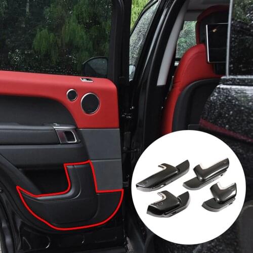 For Land Rover Range Rover Sport 14-21 ABS Carbon Fiber Car door kick-proof panel decoration Stickers Car Accessories With logo